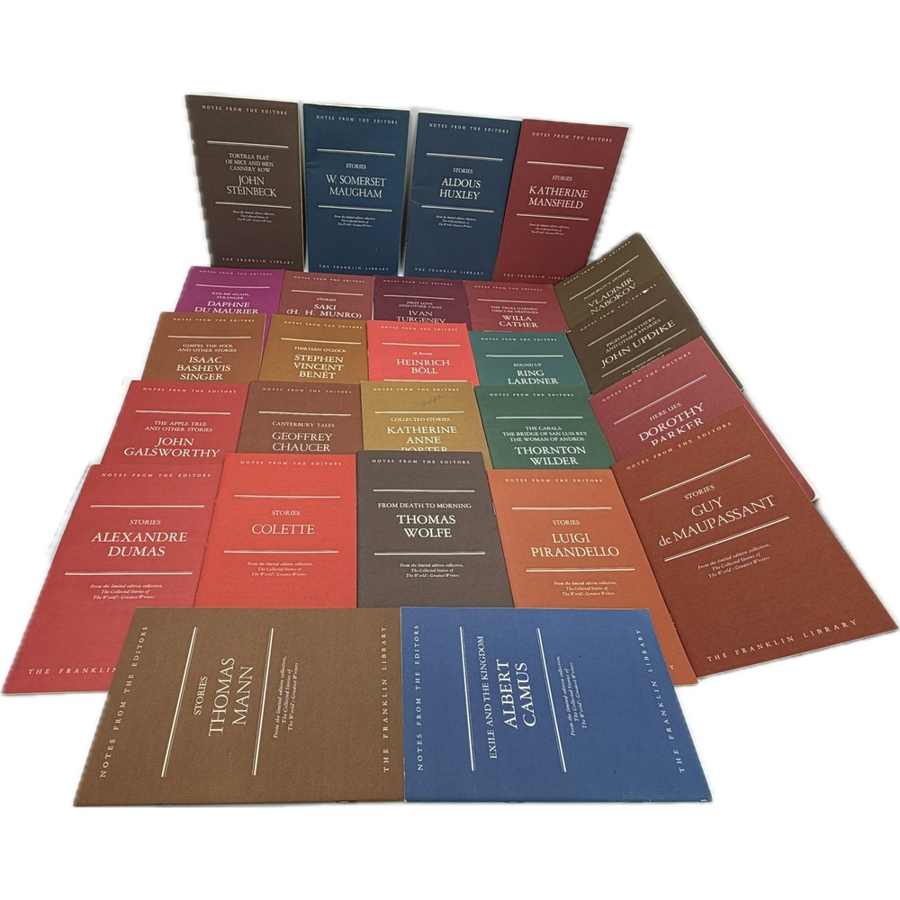 25 Franklin Library Notes From The Editors 1981 Booklets Set w/ Slipcase Vintage